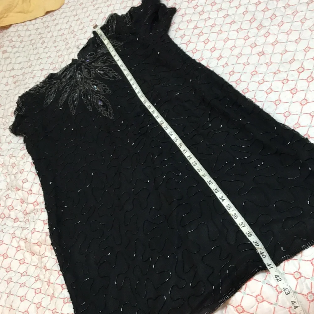 Vintage pure silk beaded and sequin dress